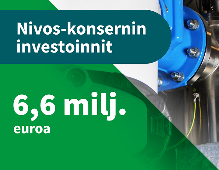 Nivos konsernin investoinnit vuonna 2021: 6,6 miljoona euroa