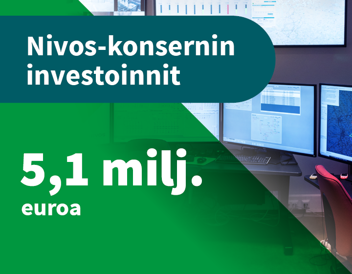 Nivos korsernin investoinnit vuonna 2023 oli 5,1 miljoonaa euroa