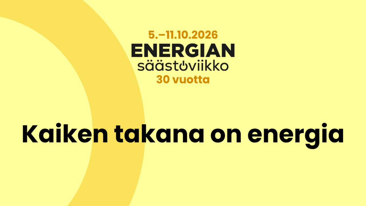 Kuvassa on energiansäästöviikon vuoden 2026 teemakuva: Kaiken takana on energia.
